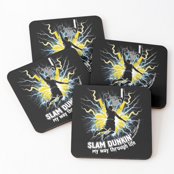 Item preview, BASKETBALL - SLAM DUNKING MY WAY THROUGH LIFE - 7168x7168 designed and sold by darky72.