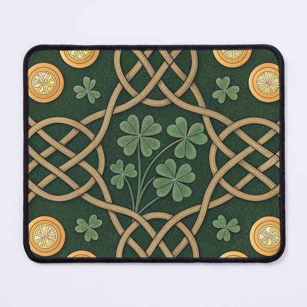 Item preview, Celtic Knot with small cloves and gold coins  designed and sold by Lucky 777.