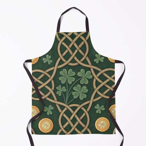 Item preview, Celtic Knot with small cloves and gold coins designed and sold by Lucky 777.