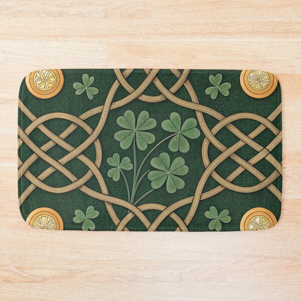 Item preview, Celtic Knot with small cloves and gold coins  designed and sold by Lucky 777.