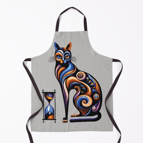 Item preview, Surreal Cat with Hourglass Dalí Style – Cosmic Abstract Art designed and sold by VALQUIRIAMX.