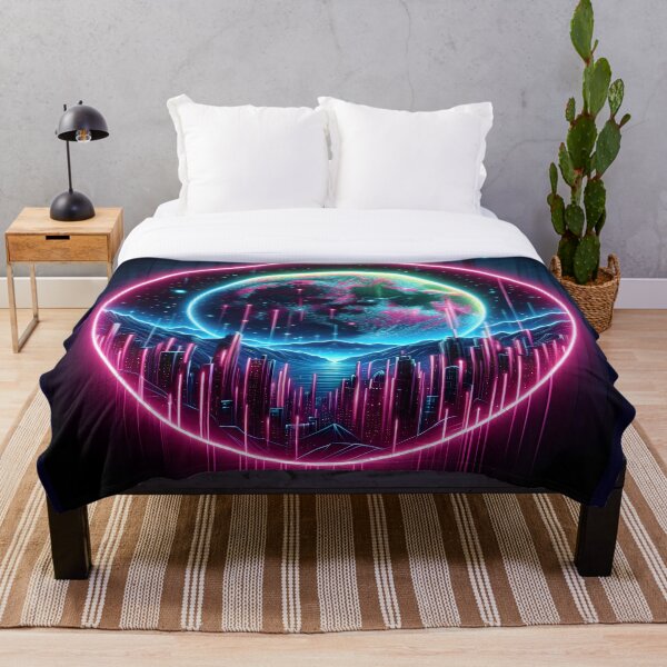 Item preview, 'A Moon's Orbit: Neon Dreamscape' designed and sold by LittlePaws2.