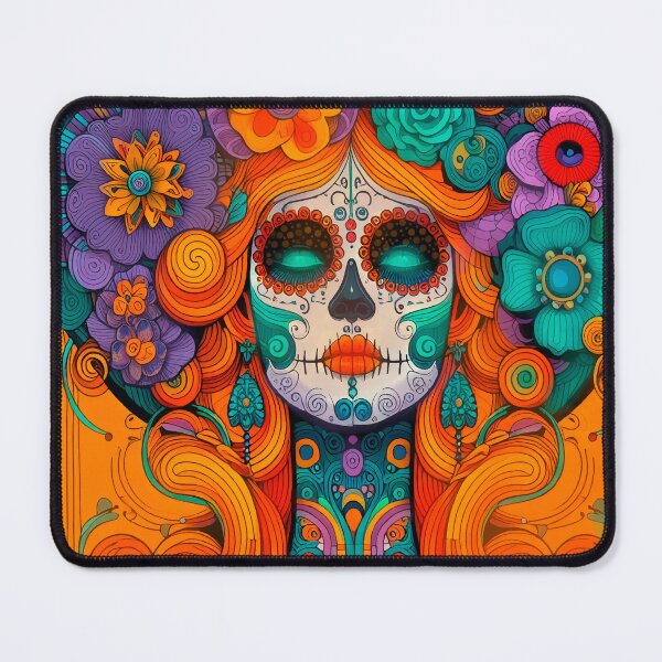 Item preview, Colorful Catrina Illustration - Vibrant Day of the Dead Art designed and sold by  Ojo de Lilith.