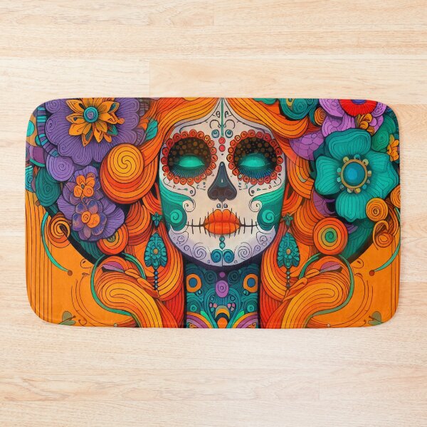 Item preview, Colorful Catrina Illustration - Vibrant Day of the Dead Art designed and sold by  Ojo de Lilith.