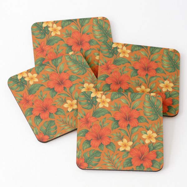 Item preview, tropical aloha pattern with hibiscus flowers designed and sold by Kristylynn757.