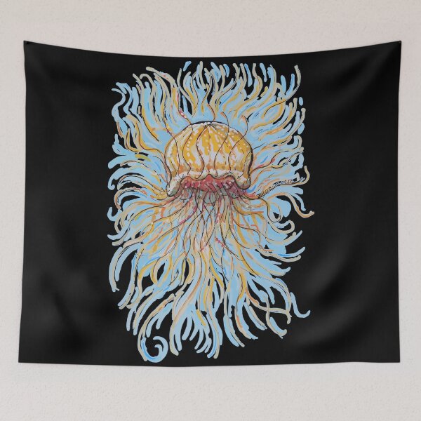 Item preview, Flowy Jellyfish (color) designed and sold by JoseloRochaArt.