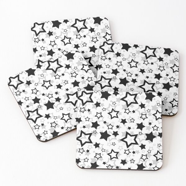 Item preview, Black On White Stars Glitter Pattern Design  designed and sold by PatternTitan.