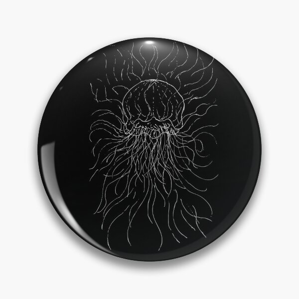 Item preview, Flowy Jellyfish (white line art) designed and sold by JoseloRochaArt.
