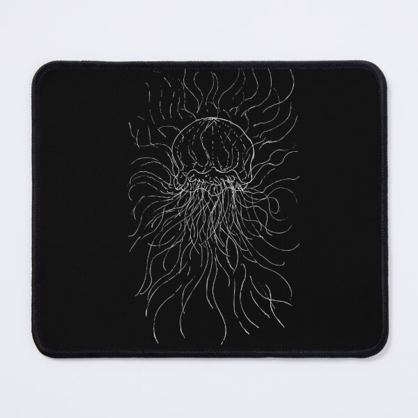 Item preview, Flowy Jellyfish (white line art) designed and sold by JoseloRochaArt.