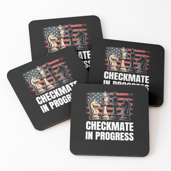 Item preview, Checkmate in progress American flag chess pieces USA designed and sold by snowry.