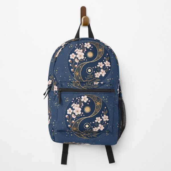 Item preview, Yin-yang symbols with cherry blossoms and golden sparkles. designed and sold by Lucky 777.