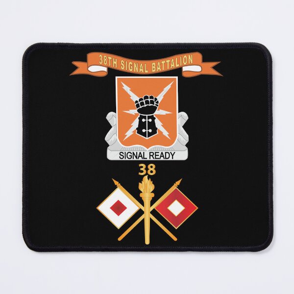 Item preview, Army - 38th Signal Battalion DUI w Ribbon - Signal Branch - Br X 300 designed and sold by Military Insignia Products.