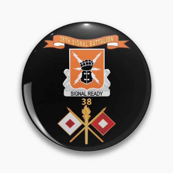 Item preview, Army - 38th Signal Battalion DUI w Ribbon - Signal Branch - Br  X 300 designed and sold by Military Insignia Products.