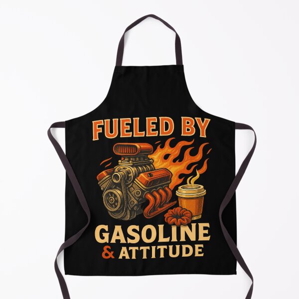 Item preview, Fueled by Gasoline & Attitude – Funny Racing Quote designed and sold by I AM BRO.