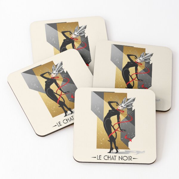 Item preview, After Erté - LE CHAT NOIR (The Black Cat) V1 designed and sold by elektronen.