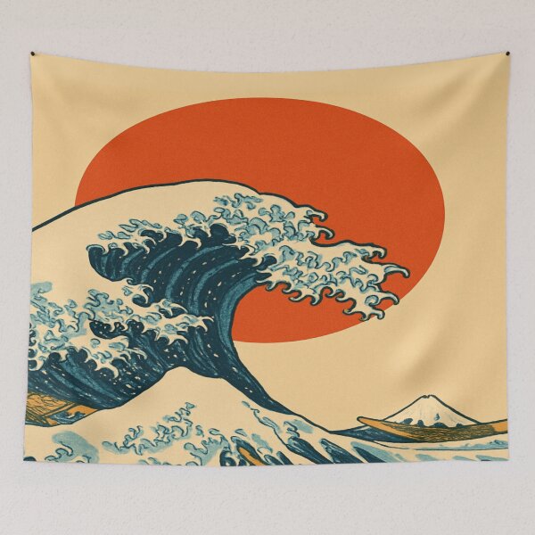 Item preview, The Great Wave and the Rising Sun designed and sold by HelenCris.