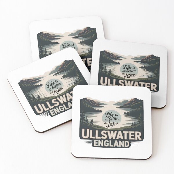 Item preview, Ullswater Lake District Retro Landscape Design – Tranquil Nature Scene in Vintage Style designed and sold by VividOrganica.