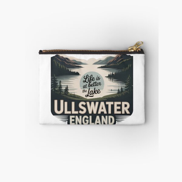 Item preview, Ullswater Lake District Retro Landscape Design – Tranquil Nature Scene in Vintage Style designed and sold by VividOrganica.