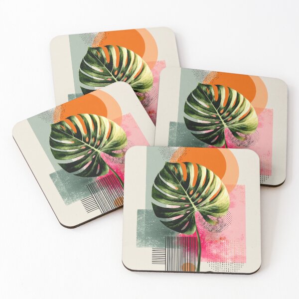 Item preview, Tropical Floral Leaves with Aesthetic Shapes designed and sold by scicilysimonee.