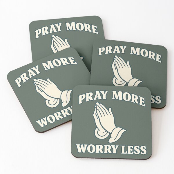 Item preview, Pray More, Worry Less - Christian designed and sold by BELIEVERS with STYLE.