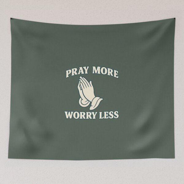 Item preview, Pray More, Worry Less - Christian designed and sold by BELIEVERS with STYLE.