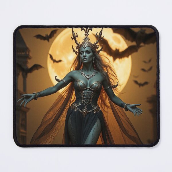 Item preview, Green-Skinned Goddess of the Harvest – Spooky Fantasy Halloween Art designed and sold by MissSaylor.