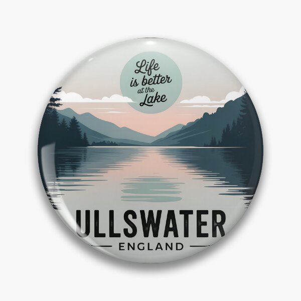Item preview, Life Is Better at Ullswater – Vintage Lake District Nature Graphic designed and sold by VividOrganica.