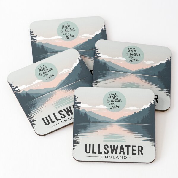 Item preview, Life Is Better at Ullswater – Vintage Lake District Nature Graphic designed and sold by VividOrganica.