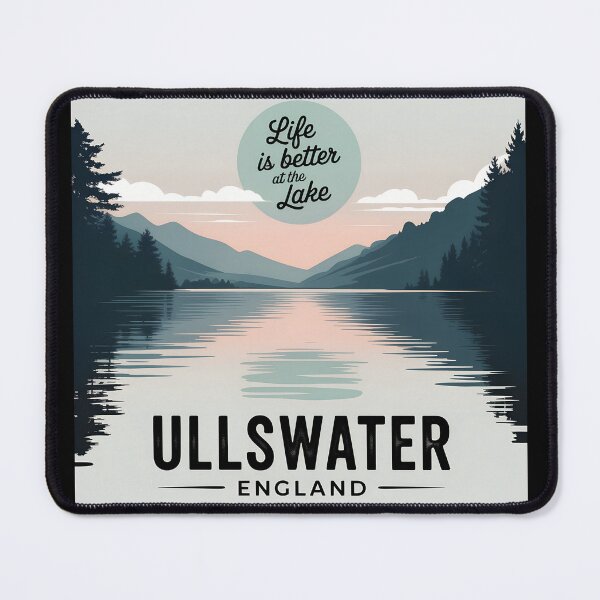 Item preview, Life Is Better at Ullswater – Vintage Lake District Nature Graphic designed and sold by VividOrganica.