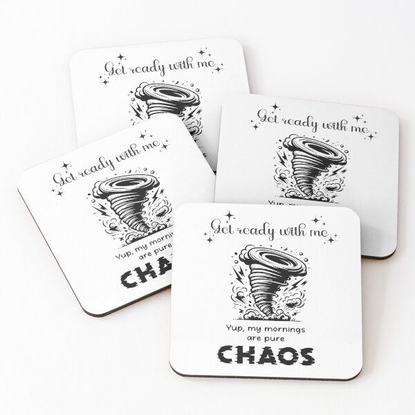 Item preview, Get Ready With Me. Yup, My Mornings Are Pure Chaos, Funny Neurodivergent Struggles designed and sold by ChibiNekoSpace.