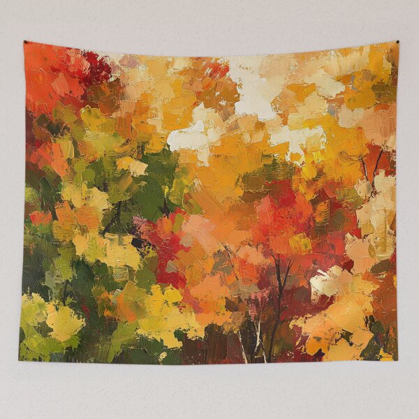 Item preview, Autumn Forest Trees Abstract In Vibrant Fall Colors designed and sold by DEC02.