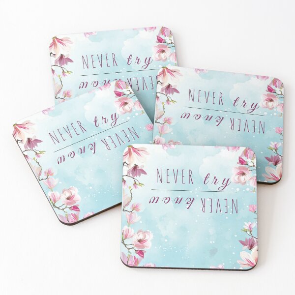 Item preview, Never Try Never Know- Aesthetic Design for Apparel and Home Decor designed and sold by MilabArt.