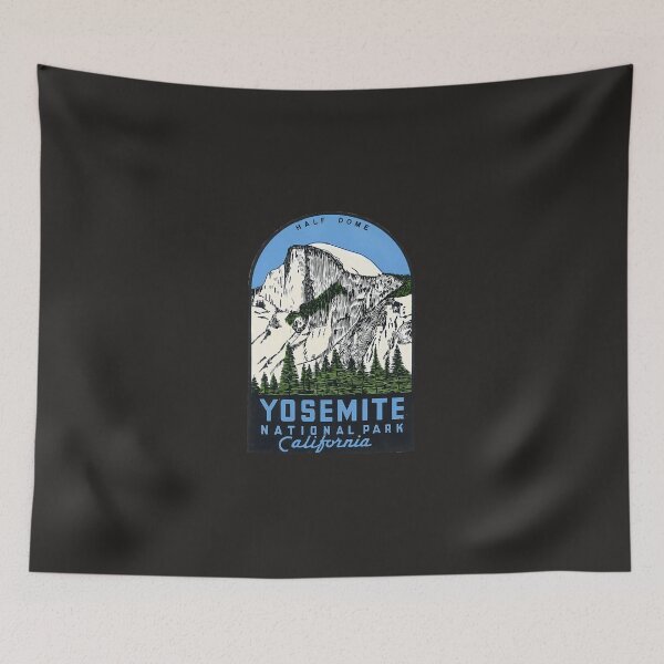Item preview, Yosemite National Park California - Half Dome Vintage Decal designed and sold by clishsolei.