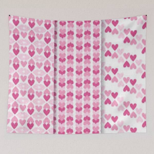 Item preview, red and pink hearts pattern designed and sold by pksart1.