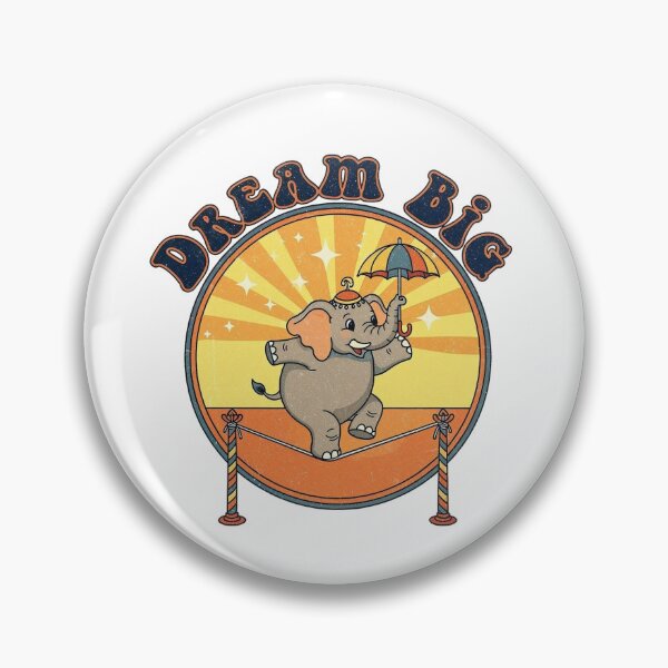 Item preview, Dream Big Circus Elephant – Cute Retro Kids T-Shirt designed and sold by Pogglecards.