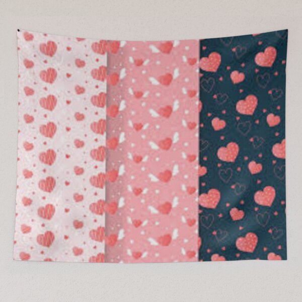 Item preview,  red and pink hearts pattern designed and sold by pksart1.