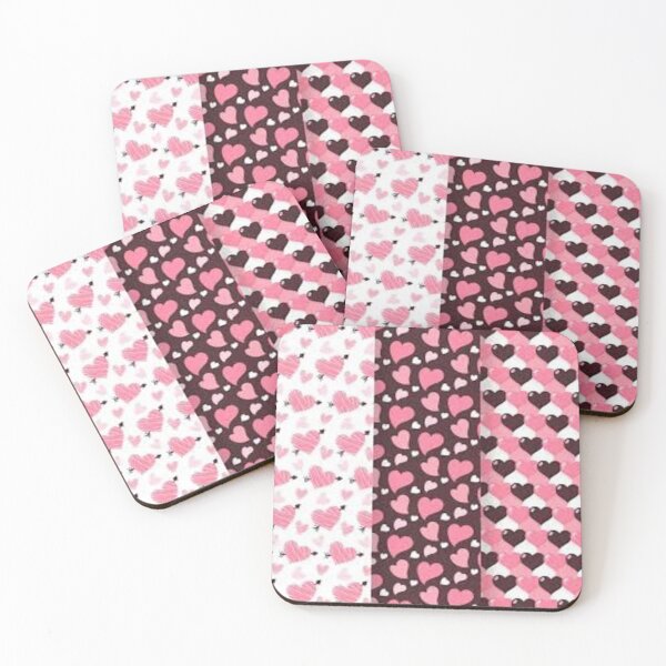 Item preview,  red and pink hearts pattern designed and sold by pksart1.