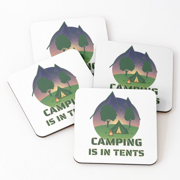 Item preview, Funny "Camping Is In Tents" Outdoor Adventure Pun designed and sold by The Abstract Vision.