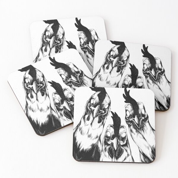 Item preview, Fowl - three chickens designed and sold by Luccain.Art.