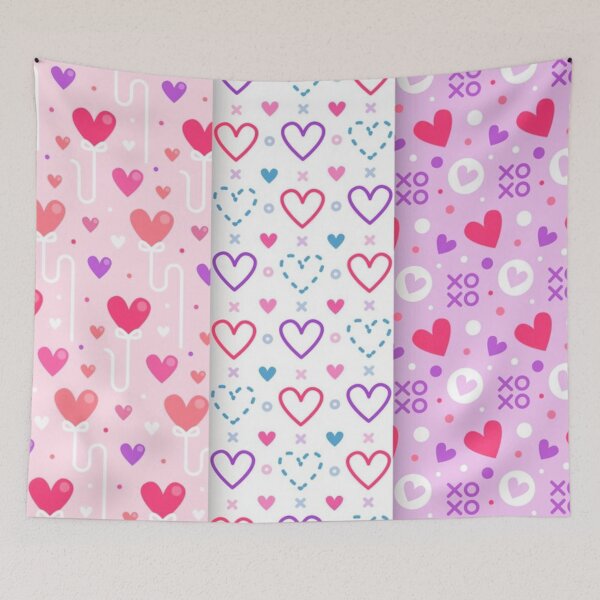 Item preview, colorful hearts patterns designed and sold by pksart1.