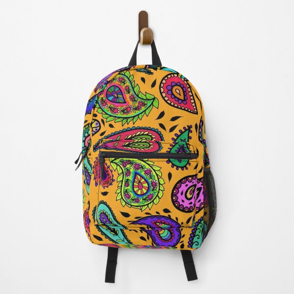 Item preview, Multicolor Paisley on Gold Background Beautiful Repeating Pattern designed and sold by CheriesArt.