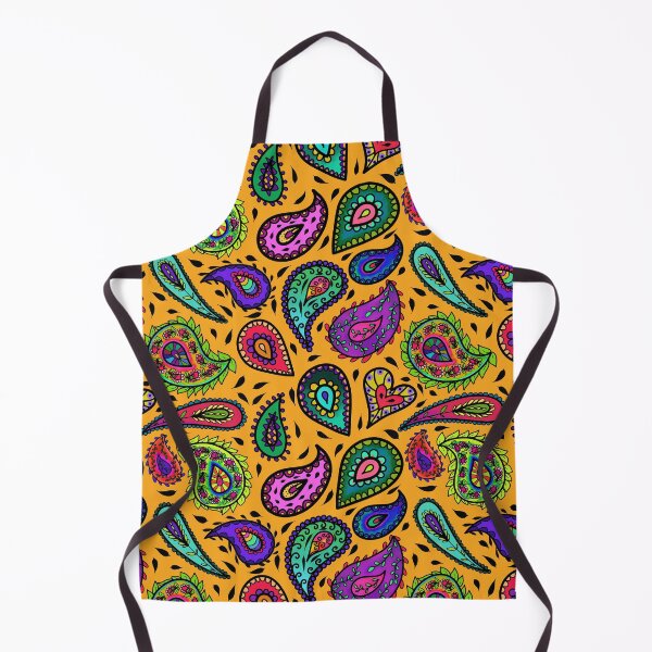 Item preview, Multicolor Paisley on Gold Background Beautiful Repeating Pattern designed and sold by CheriesArt.