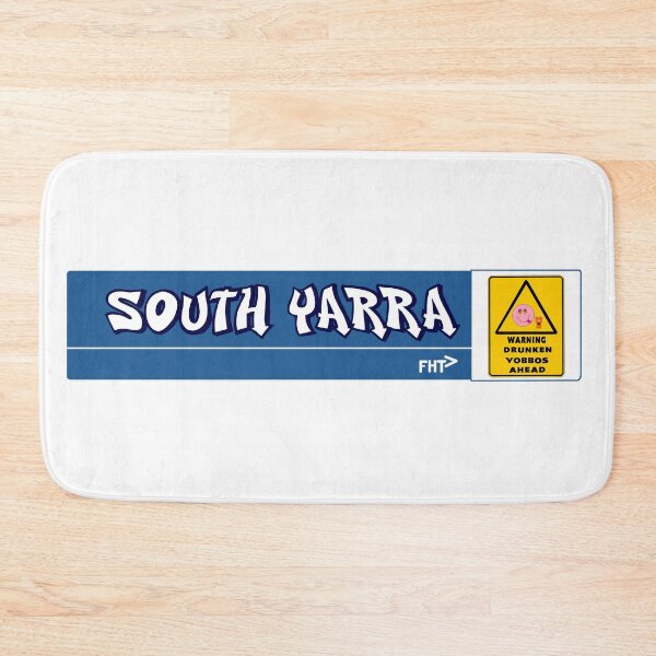 Item preview, South Yarra Station: Drunken Yobbos Ahead designed and sold by Fake Heston’s Scribble Emporium.