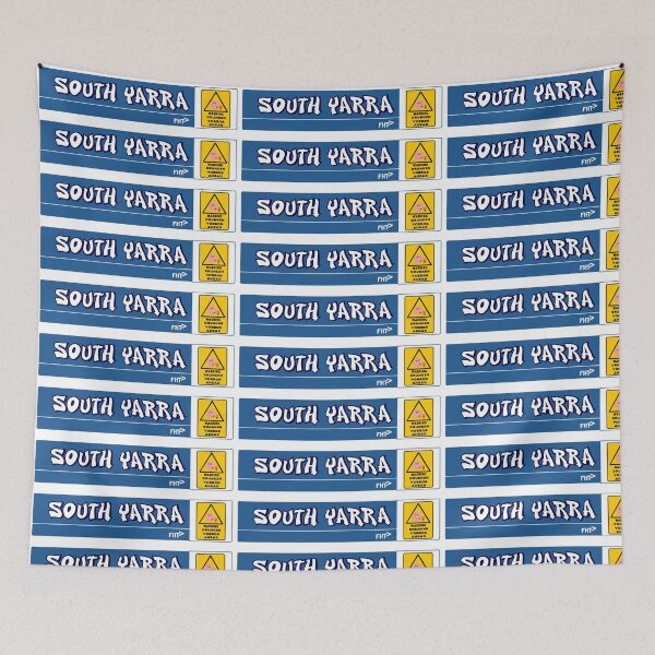 Item preview, South Yarra Station: Drunken Yobbos Ahead designed and sold by Fake Heston’s Scribble Emporium.