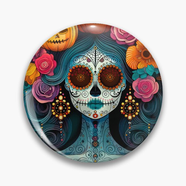 Item preview, Colorful Catrina Illustration - Vibrant Day of the Dead Art designed and sold by  Ojo de Lilith.