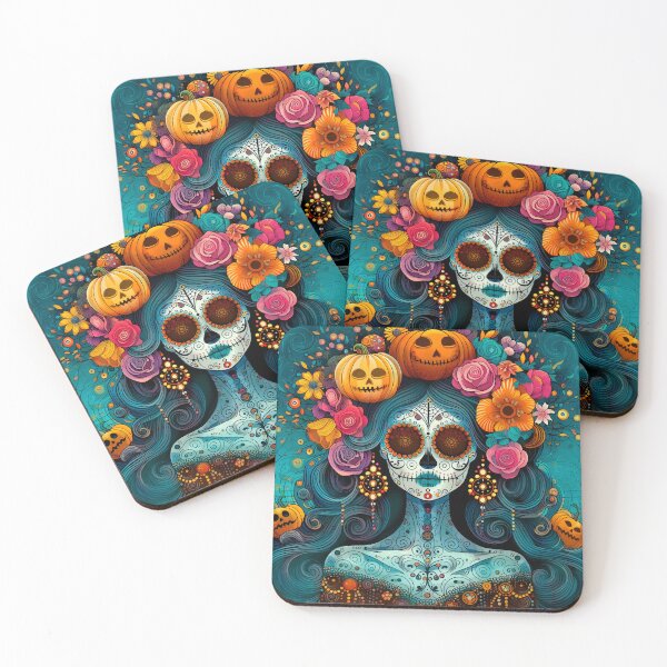 Item preview, Colorful Catrina Illustration - Vibrant Day of the Dead Art designed and sold by  Ojo de Lilith.