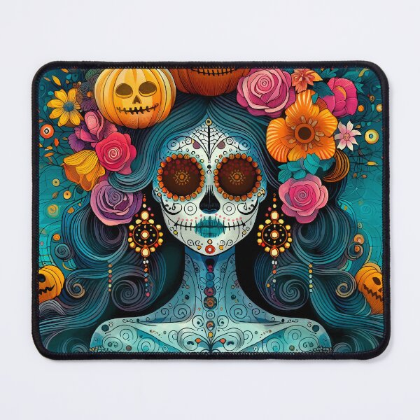 Item preview, Colorful Catrina Illustration - Vibrant Day of the Dead Art designed and sold by  Ojo de Lilith.