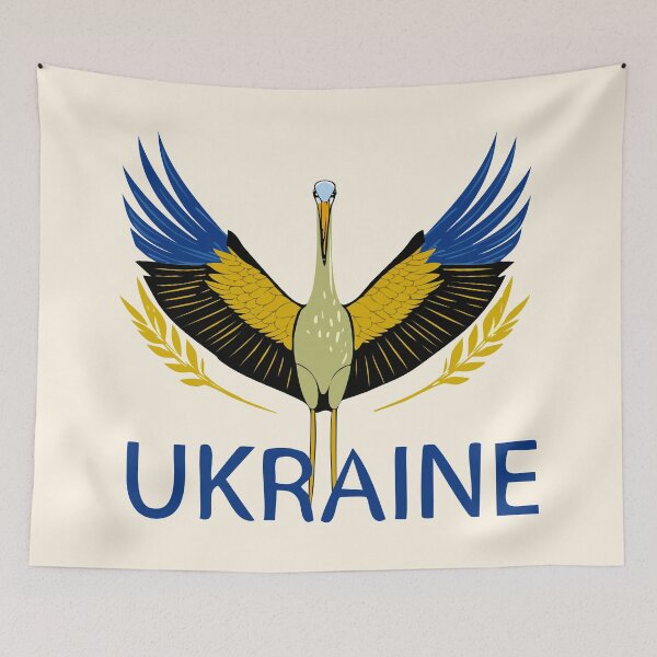 Item preview, Ukraine Stork Bird Ukrainian Heritage Symbol Wings Freedom designed and sold by cabana.space.