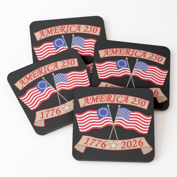 Item preview, America 250 Crossed Flags 1776 2026 Patriotic Semi Quincentennial Birthday designed and sold by theartofvikki.