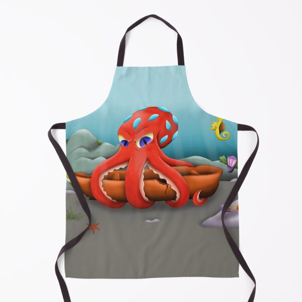 Item preview, Octopus holding a sunken ship designed and sold by zienaxd.